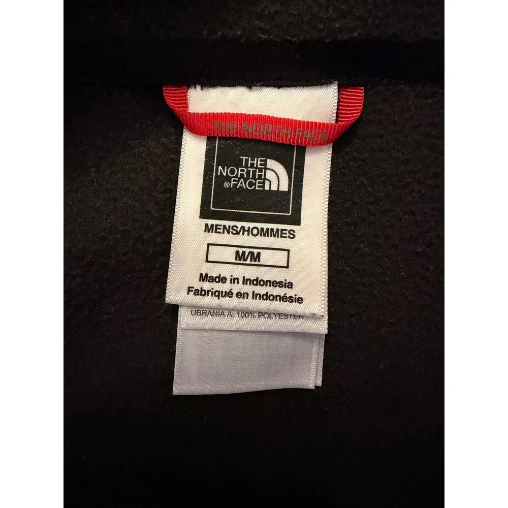 The North Face Mens Full Zip Fleece Jacket Black Mock Neck‎ Size Medium M